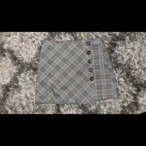 Anti Blue Plaid Skirt